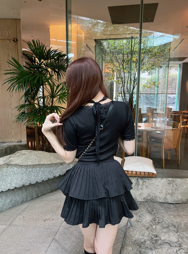 トップス orgue Choker frill knit Choker frill knit【White】