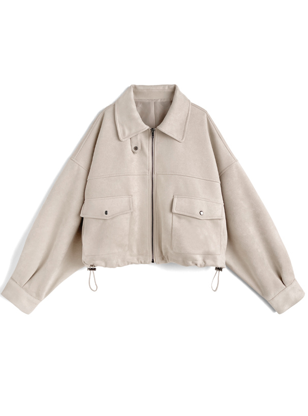 襟2Wayスエードブルゾン[fo2240]