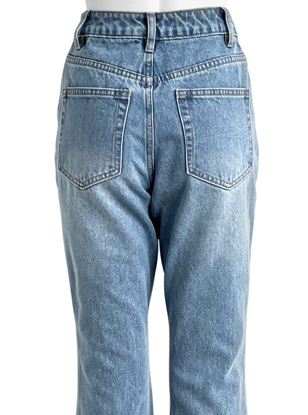 ハイウエストフレアデニムパンツ