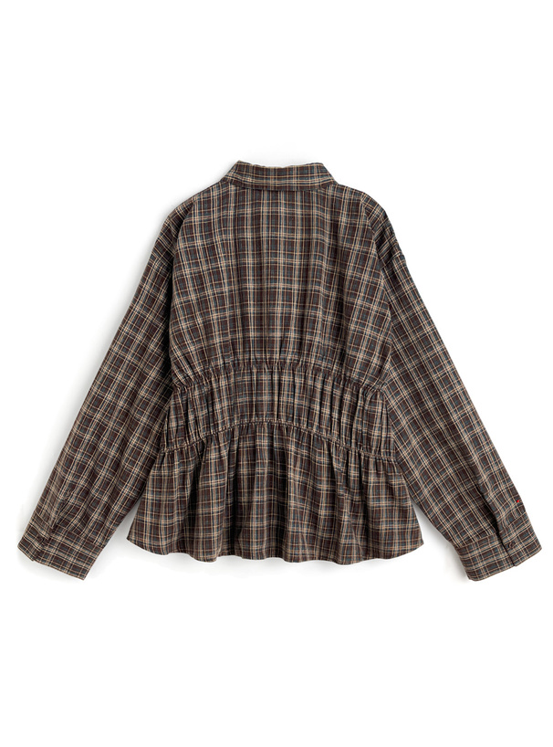 タータンチェック柄シャーリングシャツ