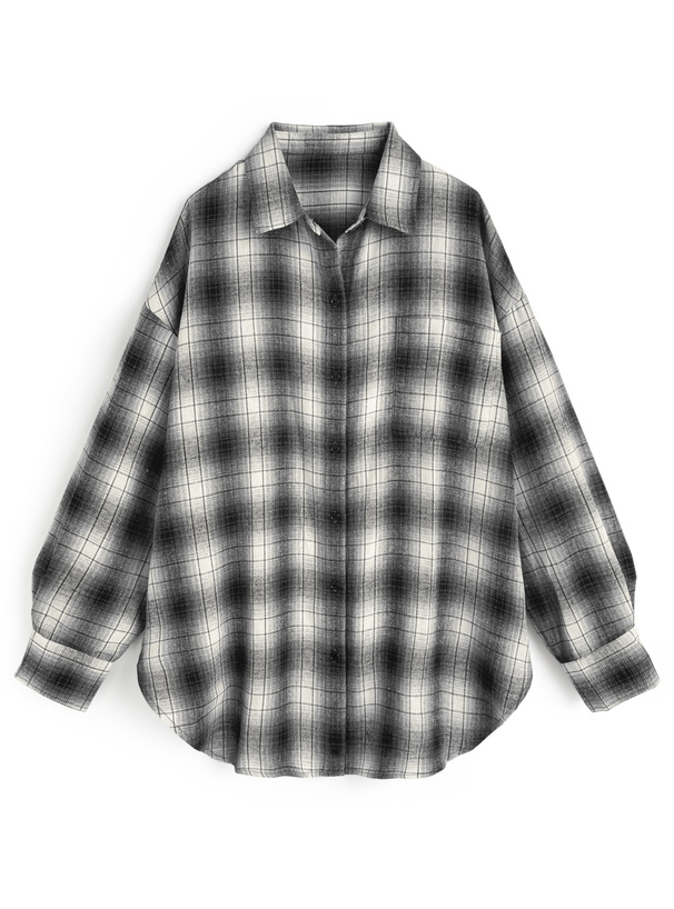 チェック柄オーバーサイズシャツ[fo2246]