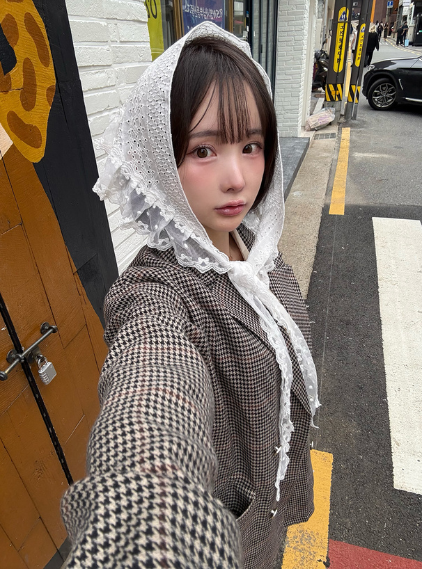 千鳥柄ダブルテーラードジャケット