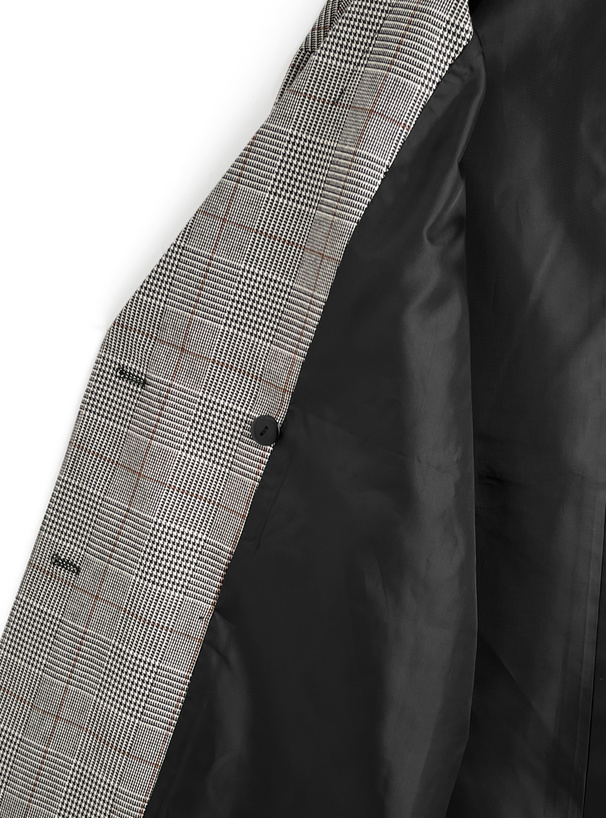 グレンチェック柄ダブルボタンテーラードジャケット[fo2250