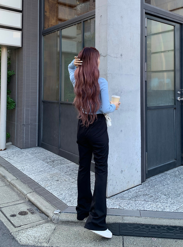センタープレスフレアパンツ[fo2251] | レディースファッション