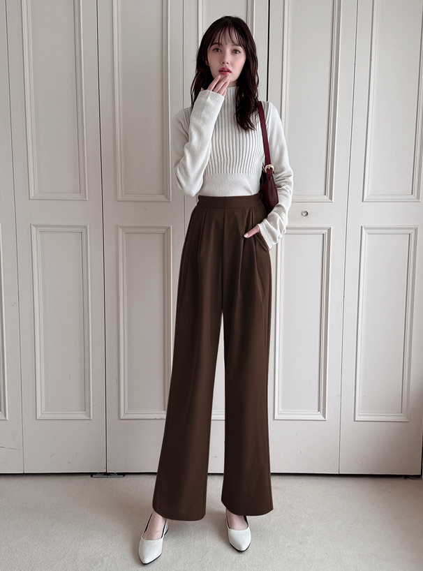 ベーシックストレートパンツ[fo2252] | レディースファッション通販の