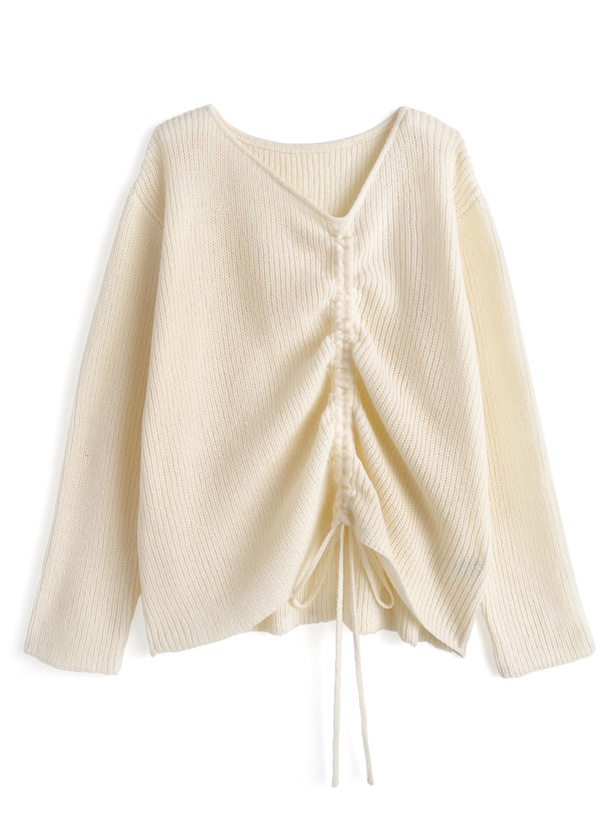 ドロストニットトップス