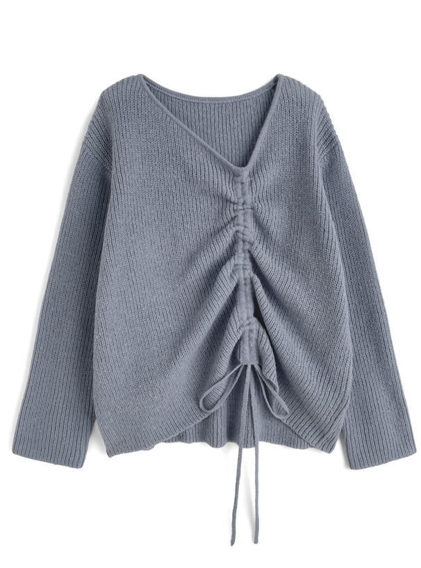 ドロストニットトップス