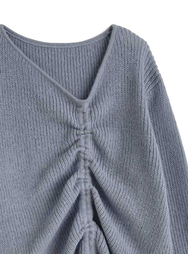 ドロストニットトップス