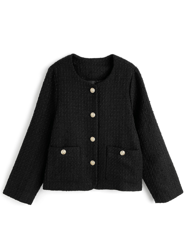 ツイードノーカラージャケット[fo2257] | レディースファッション通販