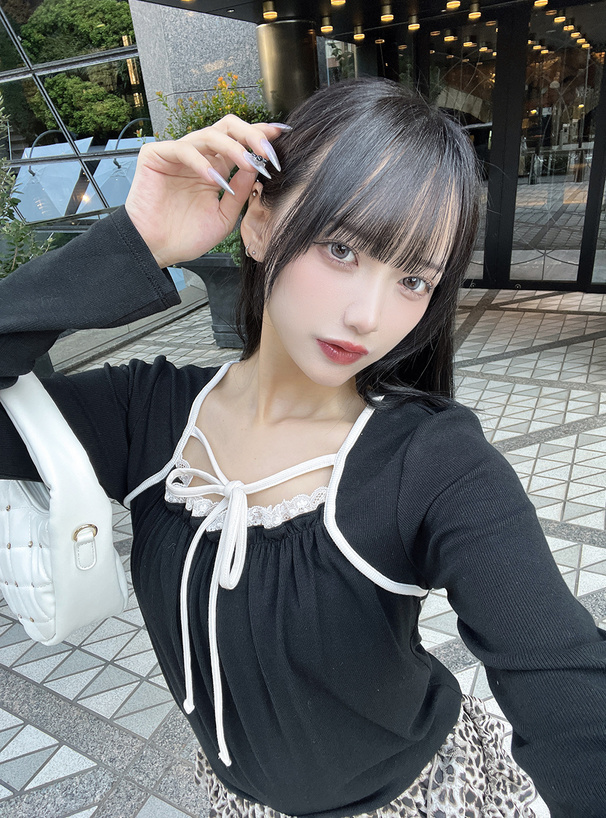 レイヤード風配色パイピングトップス[fo2260] | レディース