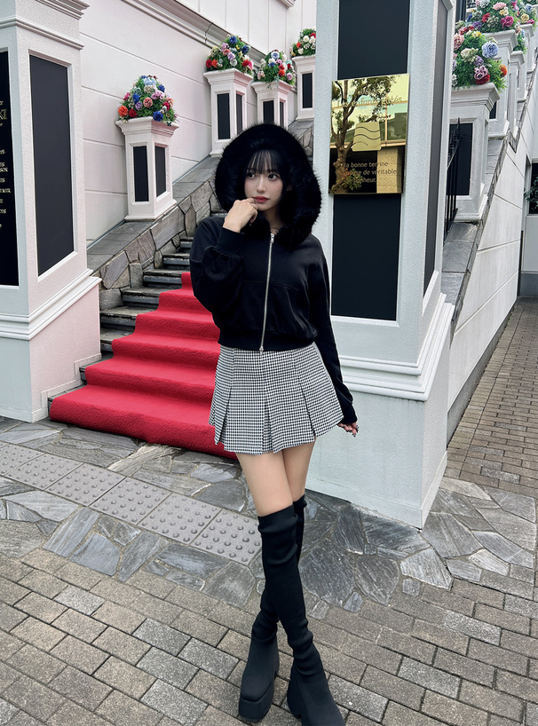 カシミヤファーパーカー CavariA ファーパーカー メンズ 厚手 長袖 大きいサイズ