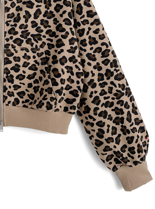 レオパード柄ダブルジップスウェットパーカー[fo2264] | レディース