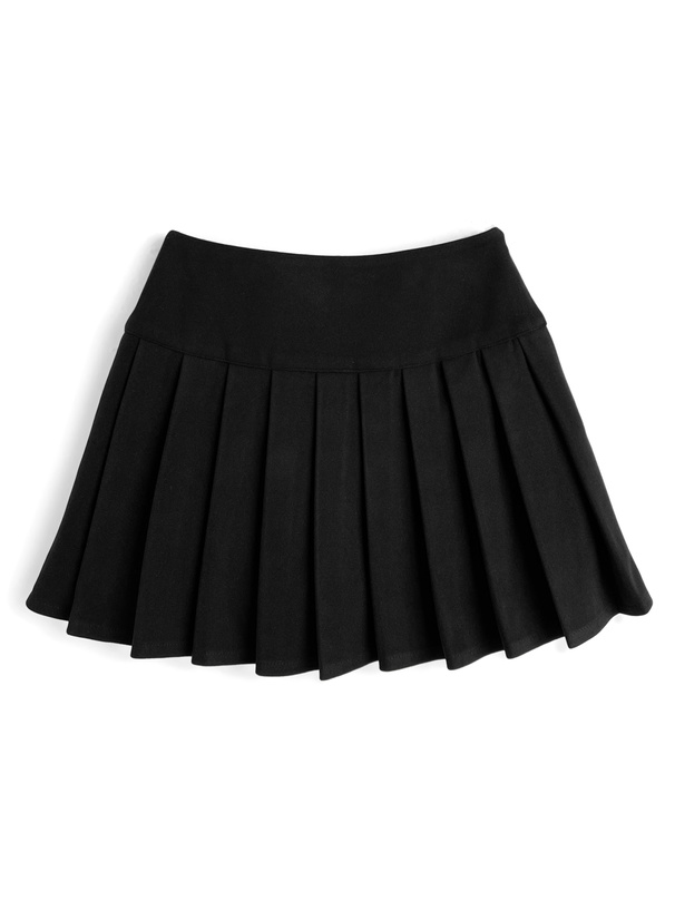 インパン裏地付きプリーツミニスカート[fo2267]