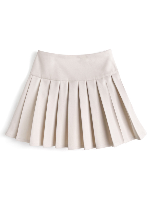 インパン裏地付きプリーツミニスカート