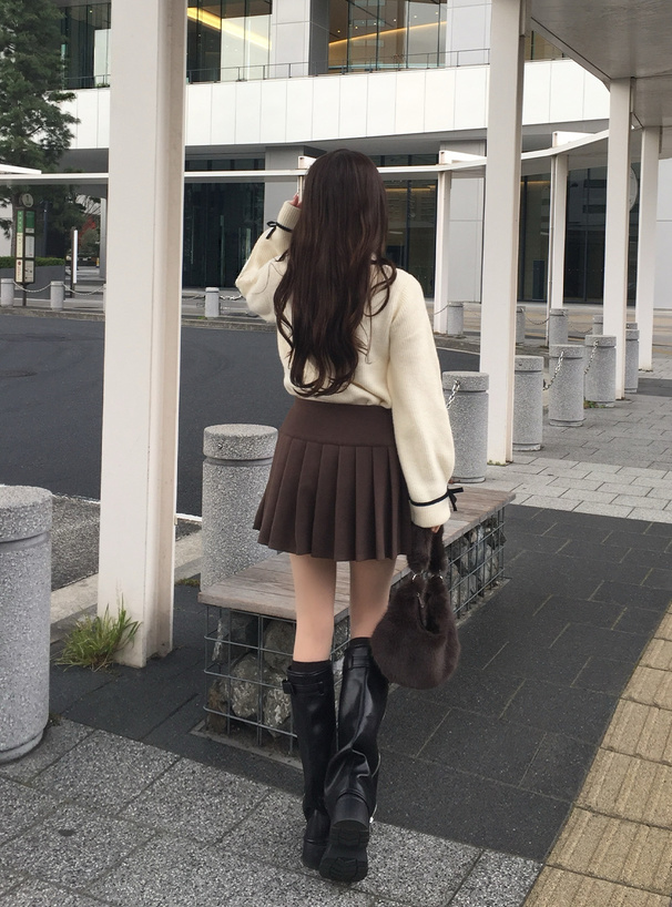 インパン裏地付きプリーツミニスカート[fo2267] | レディース