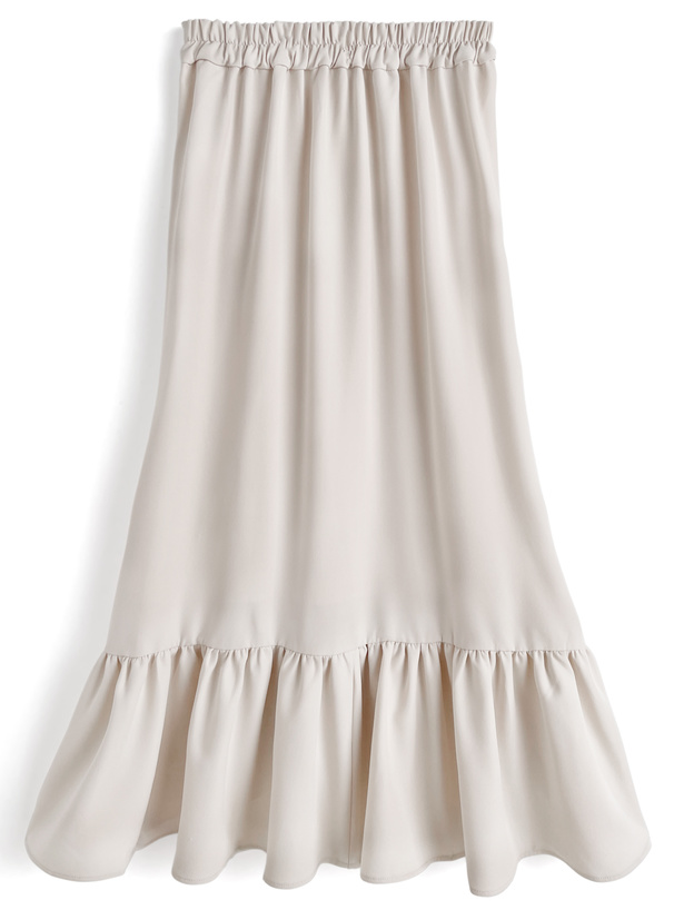 アシンメトリーヘムギャザースカート