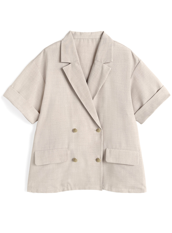 リネンタッチテーラードジャケット