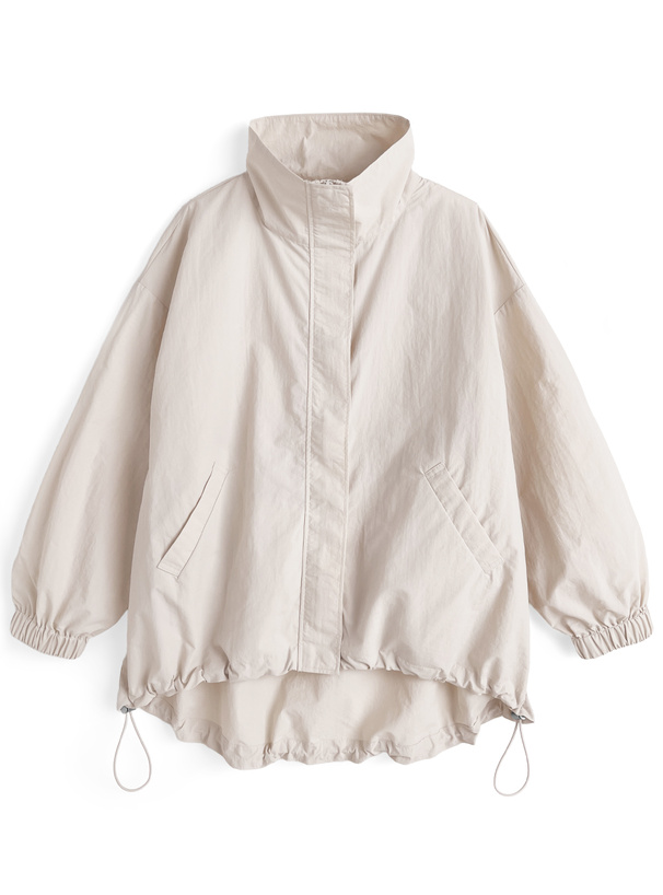 スタンドカラーナイロンモンスターコート