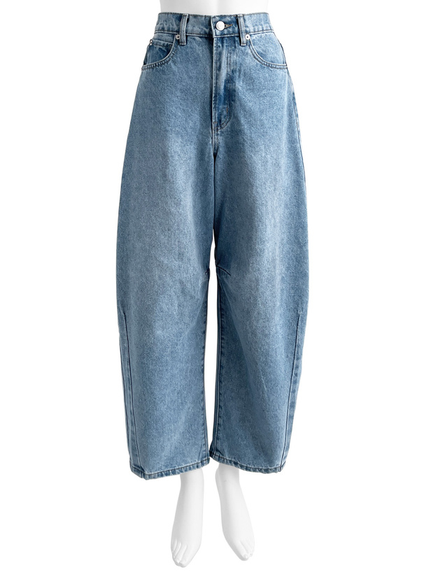 ポケットレースワイドデニムパンツ