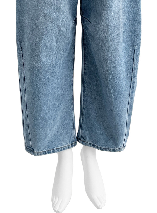 ポケットレースワイドデニムパンツ