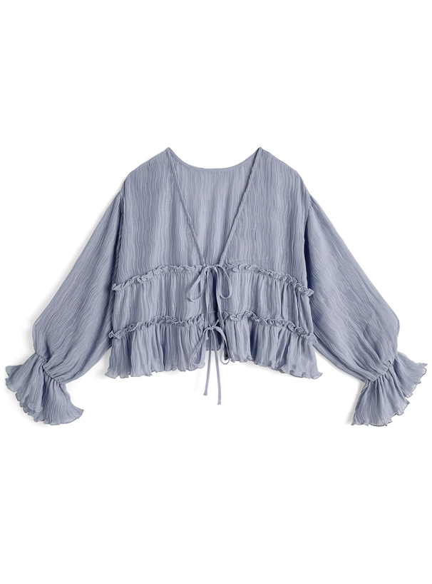 前後2Wayダブルリボンカーディガン[fo2289]