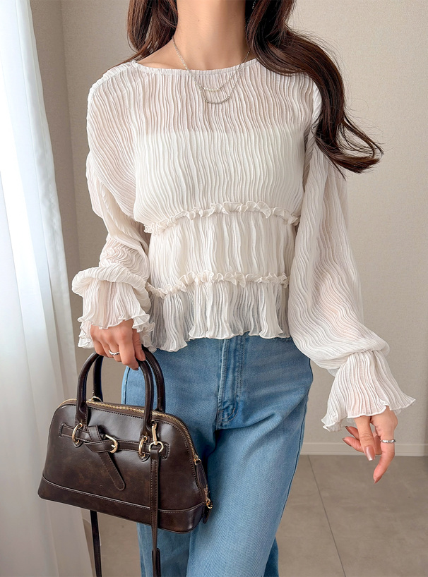 前後2Wayダブルリボンカーディガン