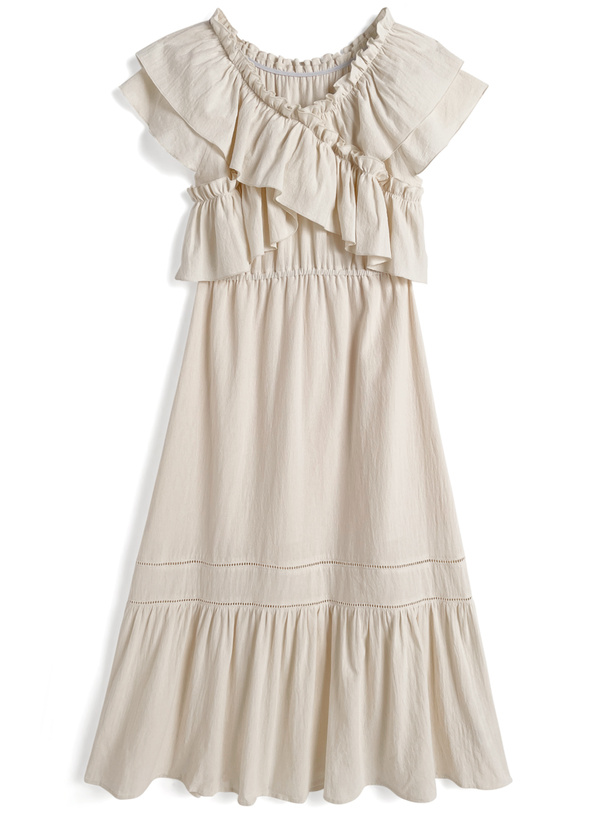 2Wayクロスフリルワンピース