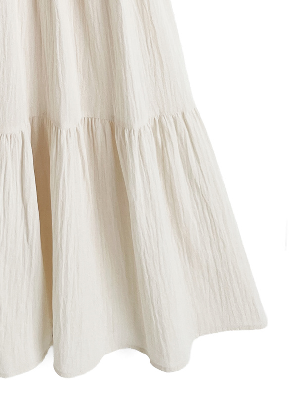 カシュクールギャザーリボンノースリーブワンピース