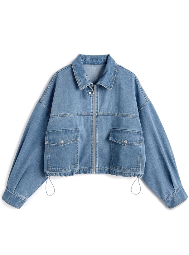 襟2Wayデニムブルゾン[fo2303]