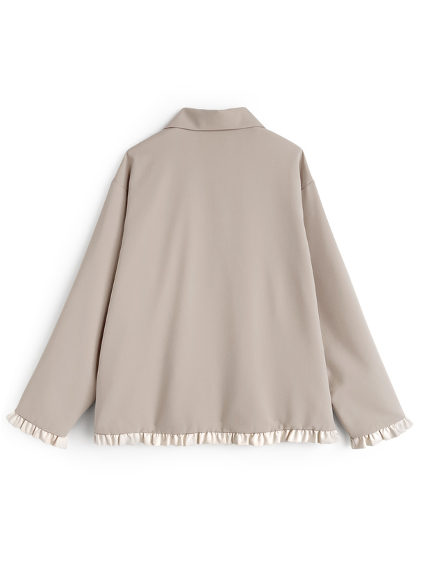 配色フリルテーラードジャケット