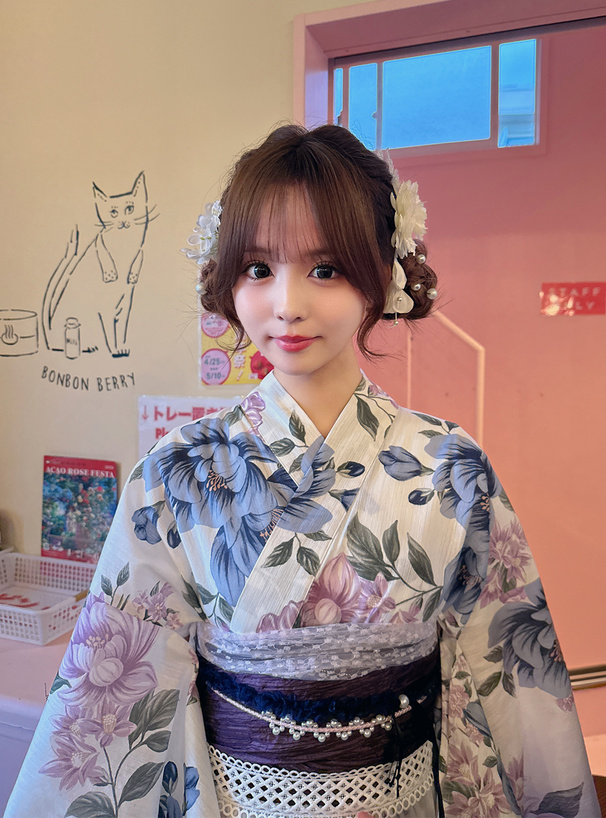 椿柄浴衣セット[fo2306] | レディースファッション通販のグレイル(GRL