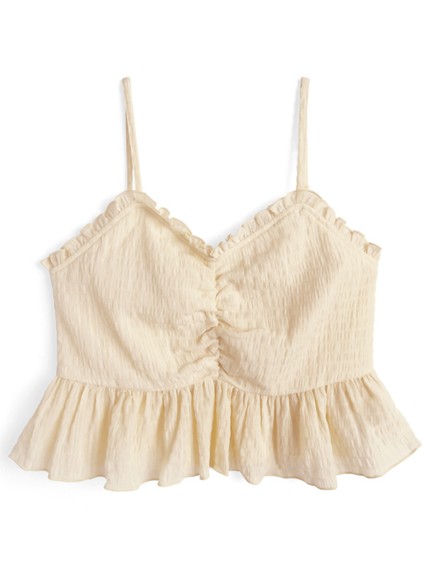 シアーフリルボレロ×ペプラムキャミソールアンサンブル