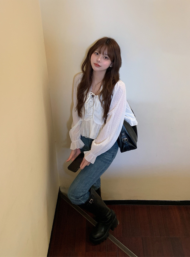 シアーフリルボレロ×ペプラムキャミソールアンサンブル