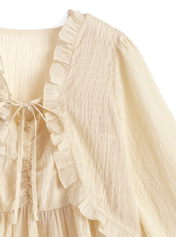 シアーフリルボレロ×ペプラムキャミソールアンサンブル