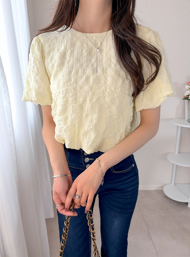 バックオープンリボンバルーントップス