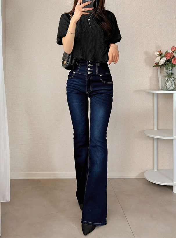 バックオープンリボンバルーントップス