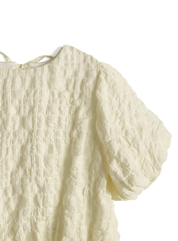 バックオープンリボンバルーントップス