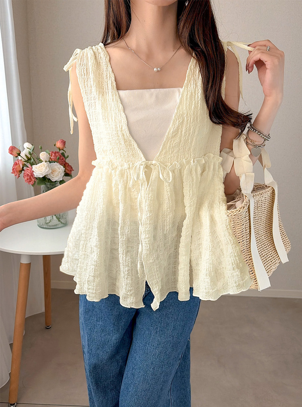 リボンフレアベスト