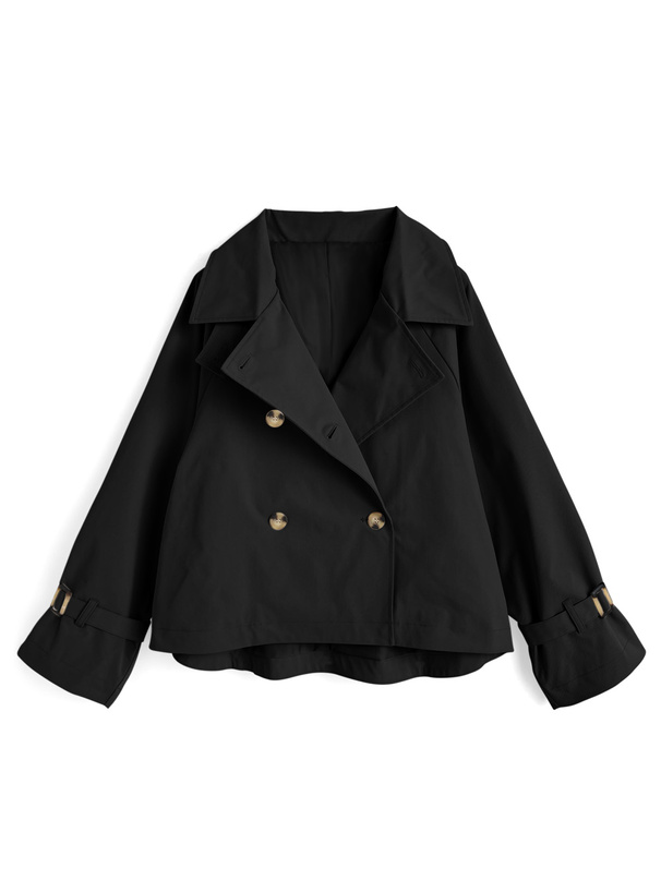 襟2Wayショート丈トレンチコート[fo2315]