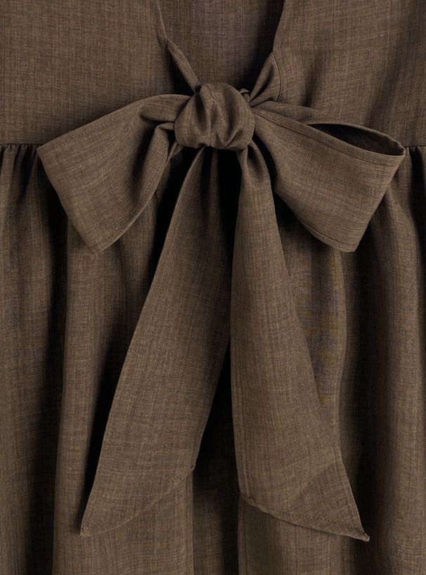 前後2Wayリボンノースリーブフレアトップス