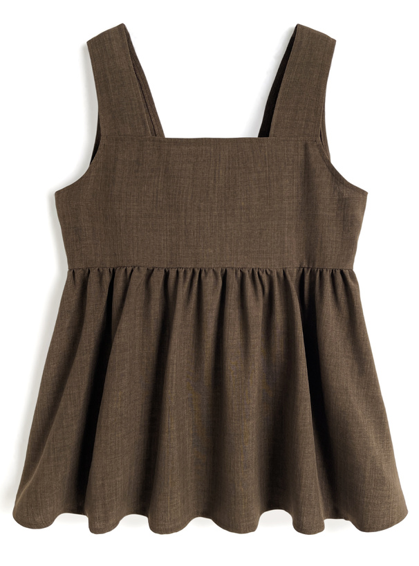 前後2Wayリボンノースリーブフレアトップス