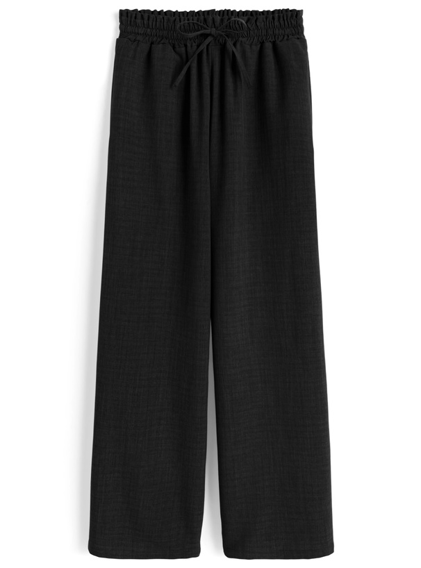 リネンタッチワイドパンツ