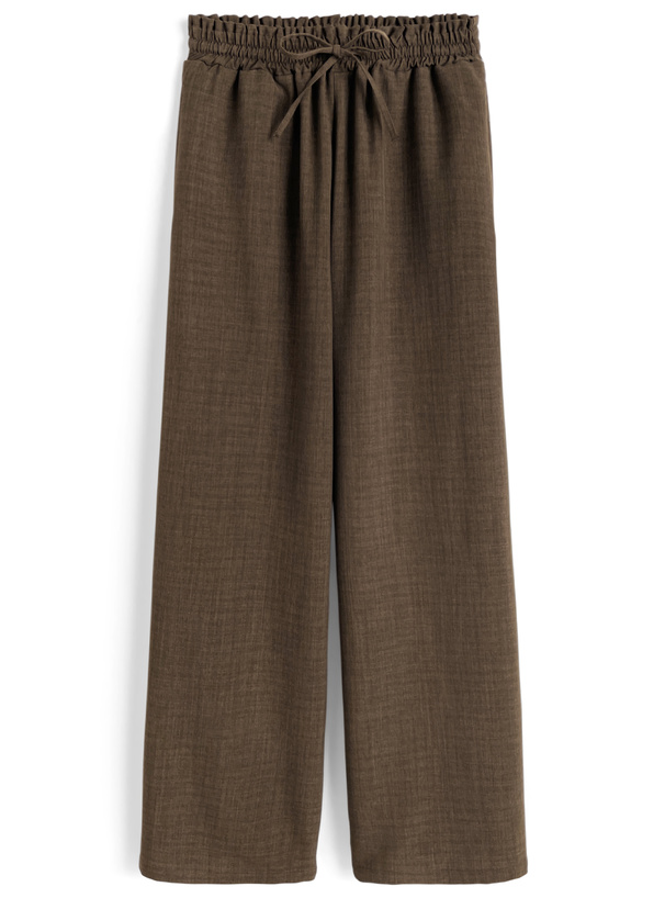 リネンタッチワイドパンツ