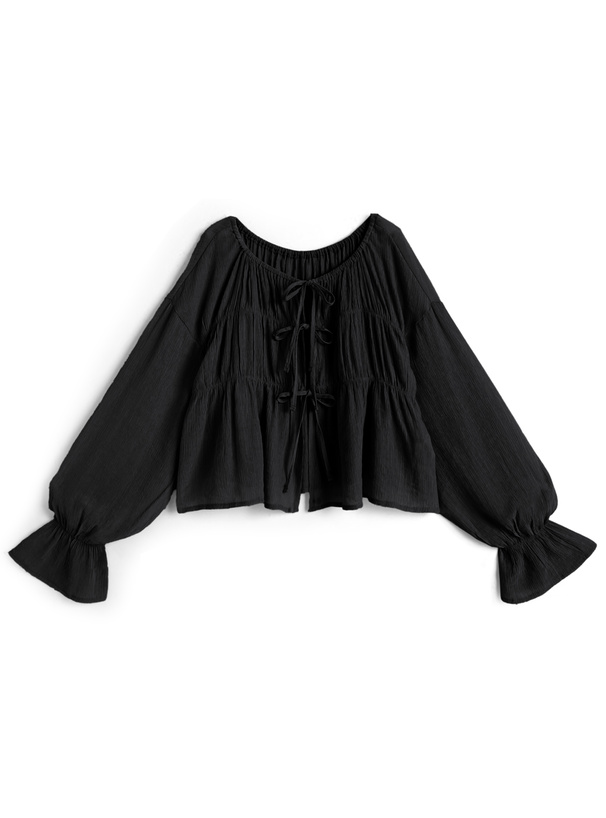 リボンギャザーカーディガン[fo2322]