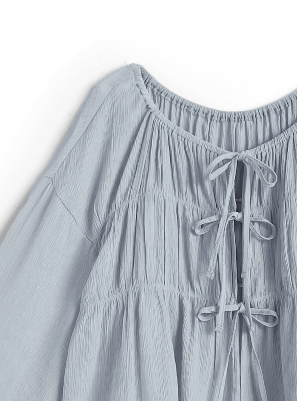 リボンギャザーカーディガン