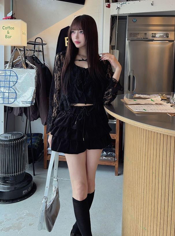 レースフリルボレロ