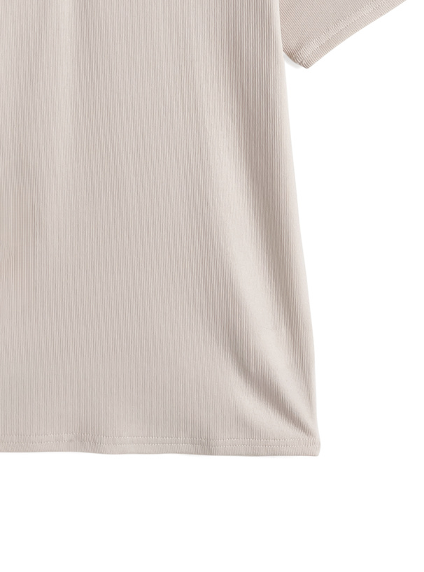 前後2Wayストラップネックリブトップス