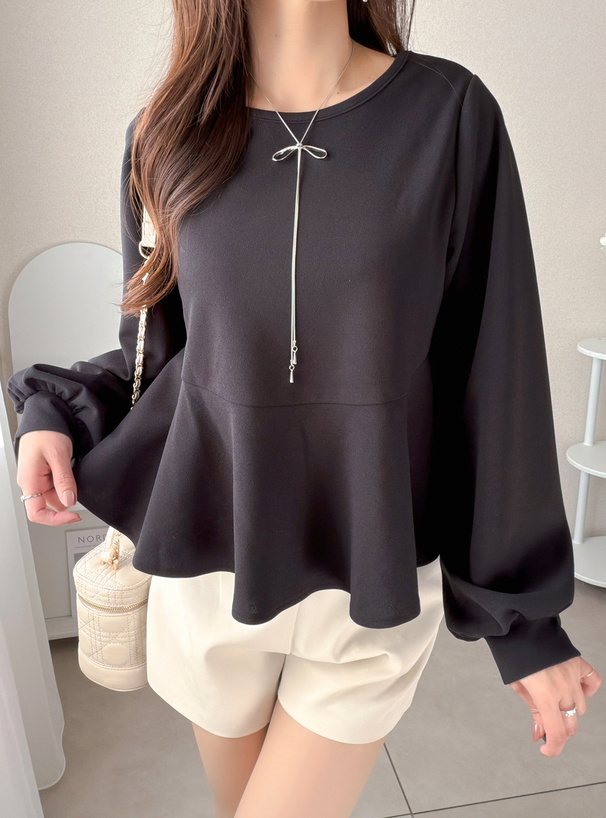 ボリュームスリーブペプラムブラウス[fo2340] | レディース