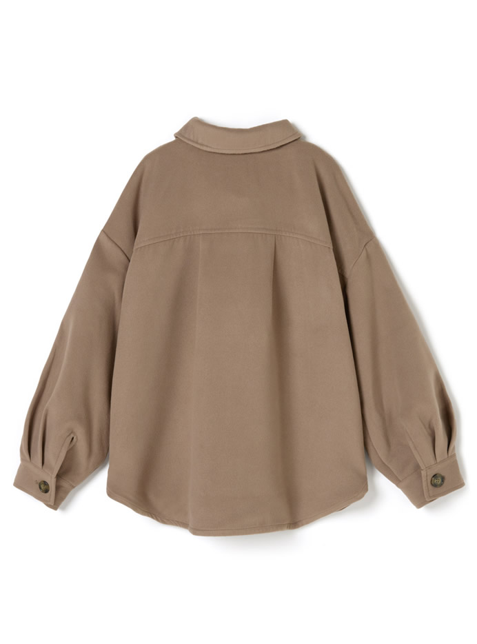 メルトンシャツカラービックシルエットジャケット
