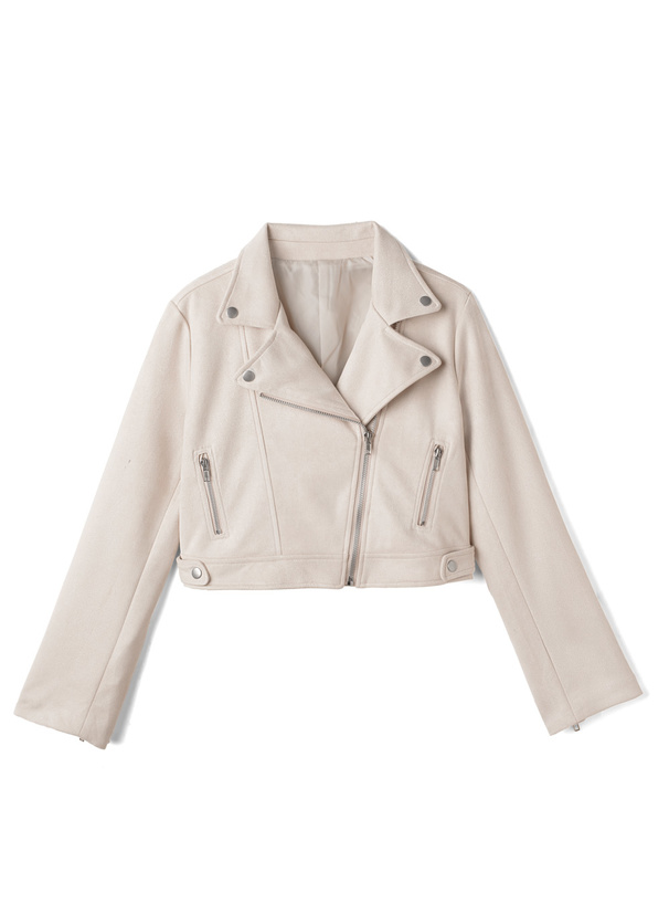ショート丈スエードライダースジャケット